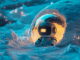 IA bot in an igloo. Ia generated